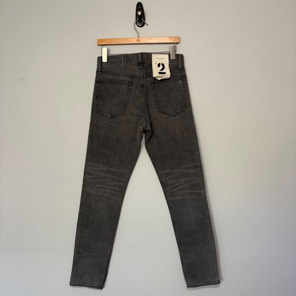 NWT Rag Bone&  Fit 2 Slim Jeans Greyson Faded Mid rise 30X32 Button Fly‎ Grunge - Picture 8 of 13